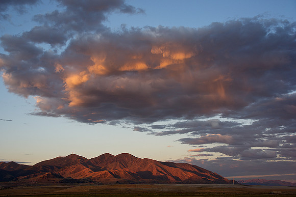 Looking into Tooele County.  Oquirrh Mountains