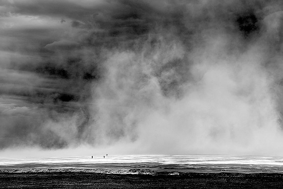 Black and white
